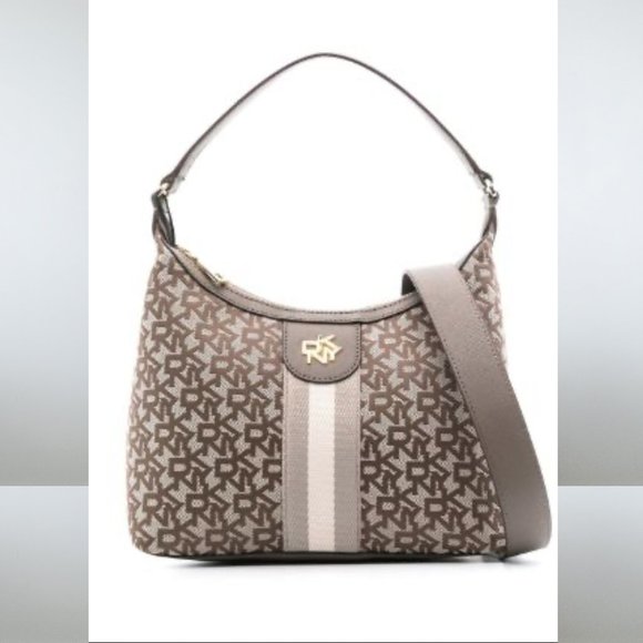 Dkny Handbags - DKNY All Over Monogram Print Shoulder Bag